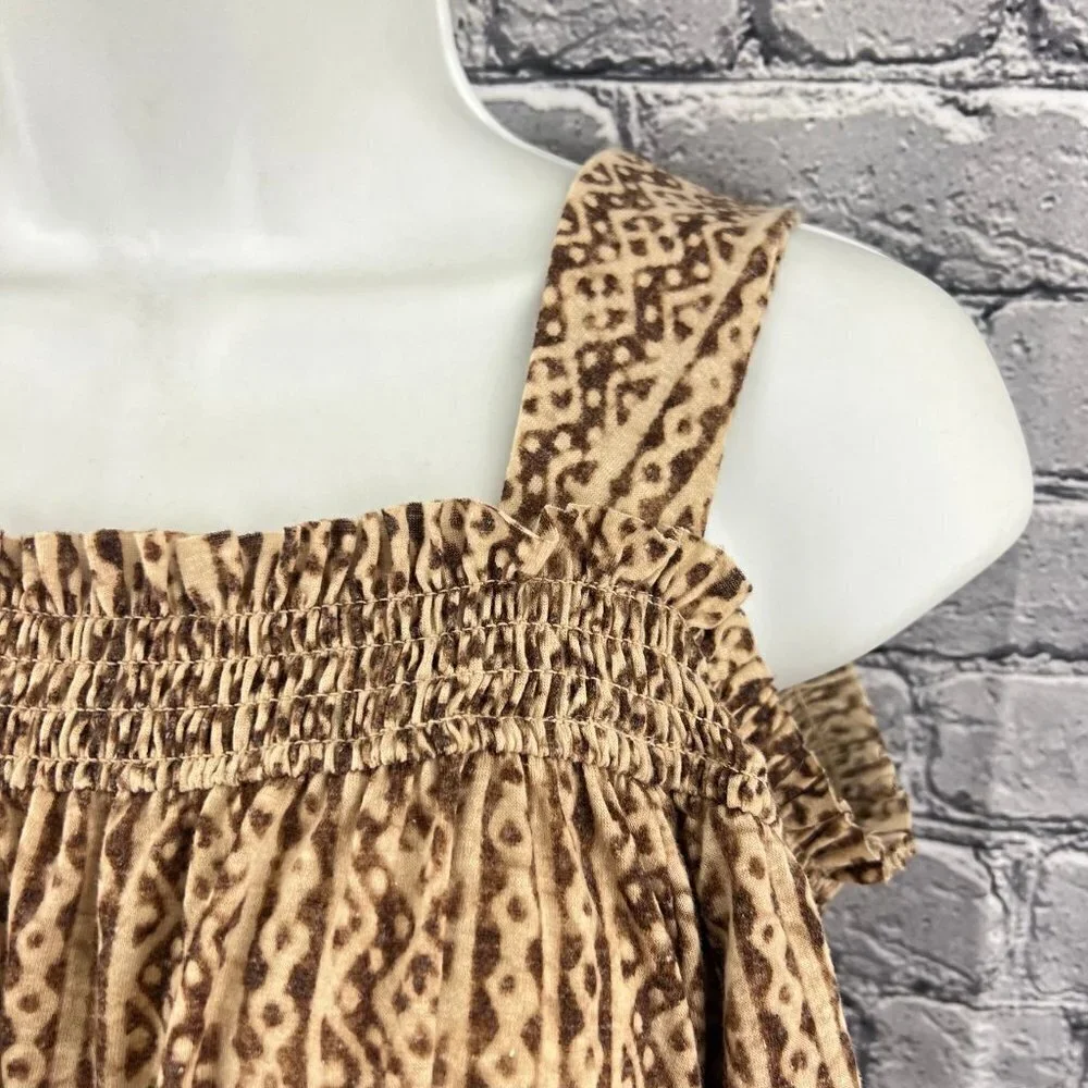 Chico's Size 2 Tribal Swirls Cold-Shoulder Top L 12 - Picture 3 of 12